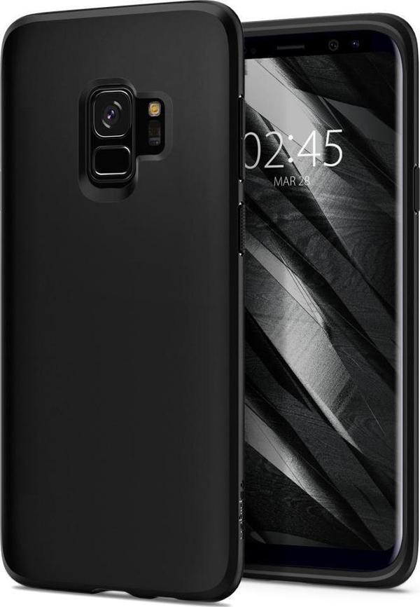 Spigen Galaxy S9 ile Uyumlu Kılıf Liquid Crystal 4 Tarafı Koruma Matte Black - Image 1
