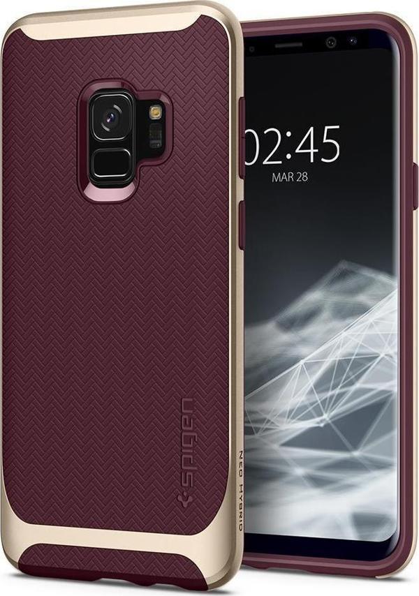Spigen Galaxy S9 ile Uyumlu Kılıf Neo Hybrid Burgundy - Image 1