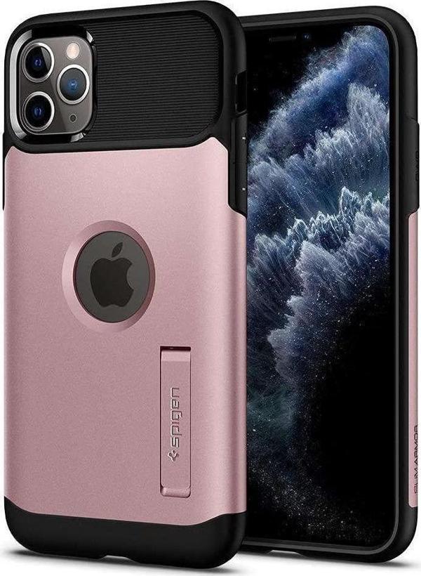 Spigen iPhone 11 Pro ile Uyumlu Kılıf Slim Armor Rose - Image 1