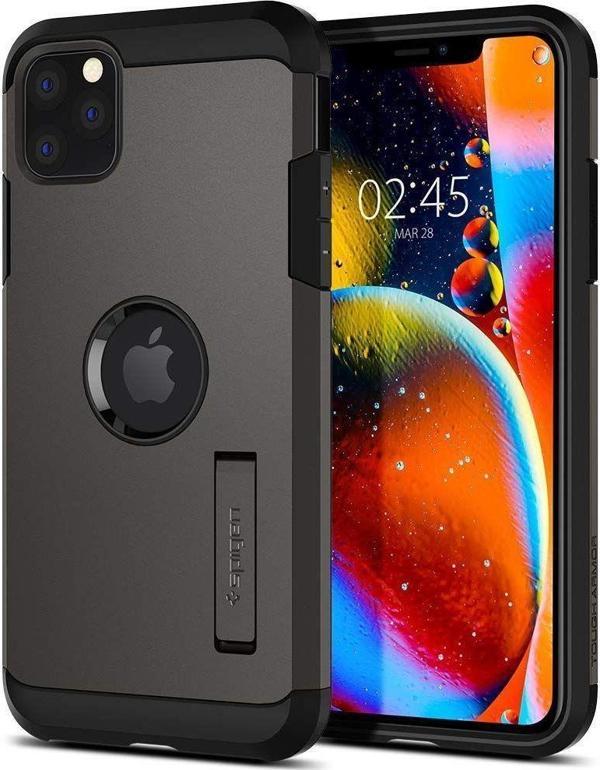 Spigen iPhone 11 Pro ile Uyumlu Kılıf Tough Armor Gunmetal - Image 1