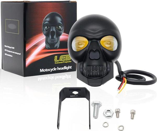 Astraled 1 Adet Siyah Kuru Kafa Atv Utv Scooter Motosiklet Led Spot Far Sürüş Sis Gidon Lambası - Image 1