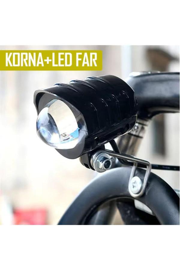 Astraled Led Far Elektrikli Scooter Farı Elektrikli Motosiklet E Bisiklet Far + Korna 36V-60V-Uyumlu - Image 1