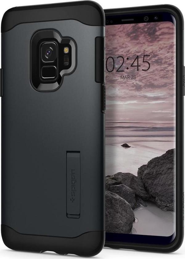 Spigen Galaxy S9 ile Uyumlu Kılıf Slim Armor Metal Slate - Image 1