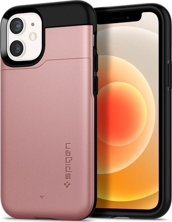Spigen iPhone 12 Mini ile Uyumlu Kılıf Slim Armor CS Rose Gold - Image 1
