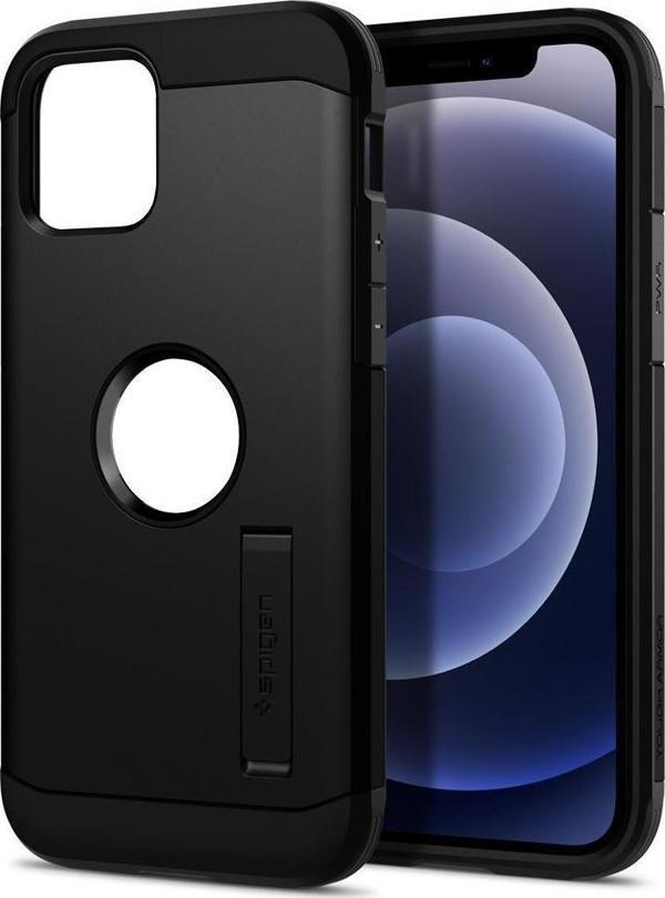 Spigen iPhone 12 Mini ile Uyumlu Kılıf Tough Armor Black - Image 1