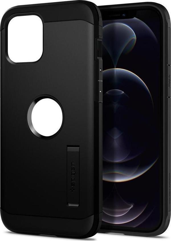 Spigen iPhone 12 Pro Max ile Uyumlu Kılıf Tough Armor Black - Image 1