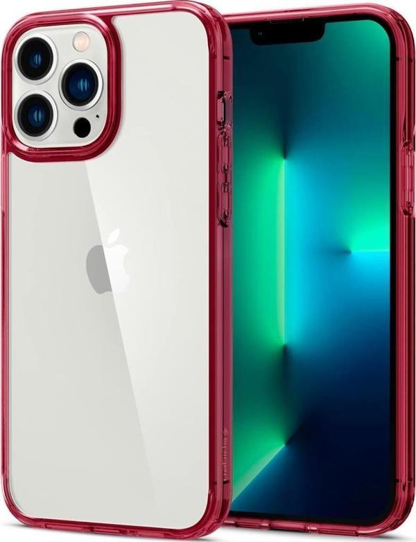 Spigen iPhone 13 Pro Max ile Uyumlu Kılıf Ultra Hybrid Red Crystal - Image 1