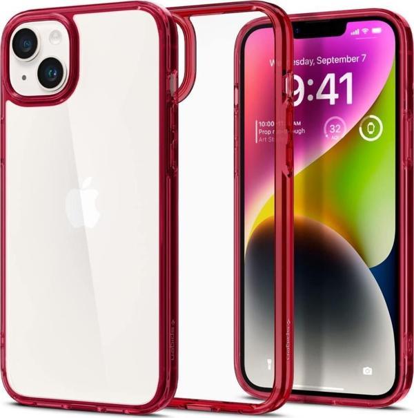 Spigen iPhone 14 Plus ile Uyumlu Kılıf Ultra Hybrid Red Crystal - Image 1