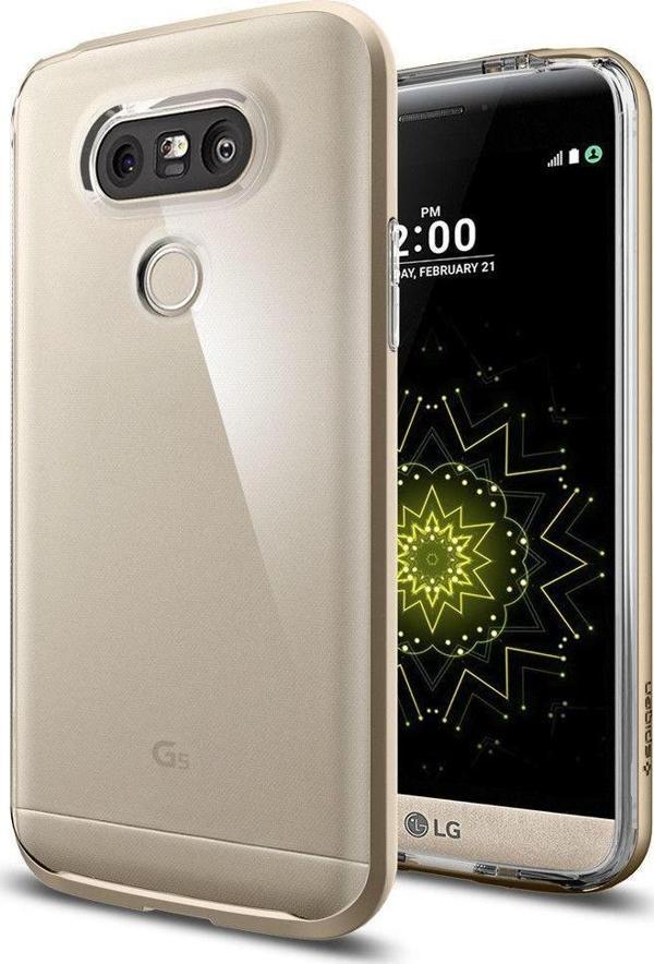Spigen G5 ile Uyumlu Kılıf Neo Hybrid Crystal Champagne Gold - Image 1