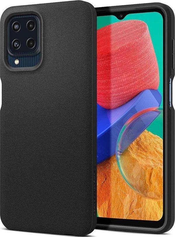 Spigen Galaxy M33 5G ile Uyumlu Kılıf Essential Sand Blast Back Matte Black - Image 1