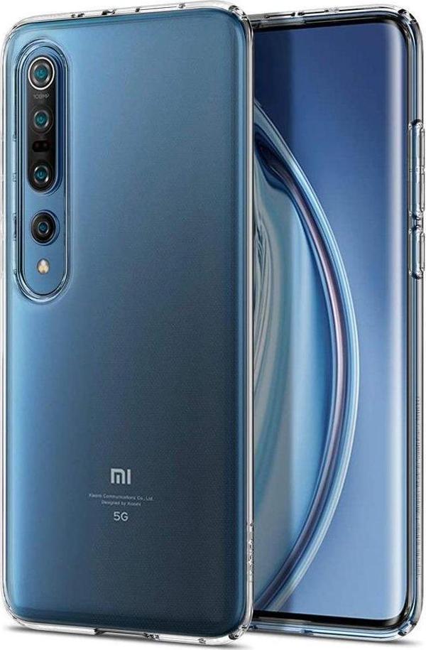 Spigen Mi 10 ile Uyumlu Kılıf Liquid Crystal 4 Tarafı Tam Koruma Crystal Clear - Image 1