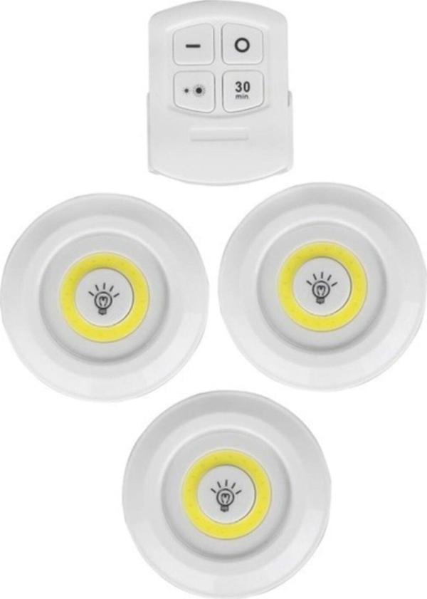 Watton Uzaktan Kumandalı Yapışkanlı Led Spot Lamba Wt-364 - Image 1