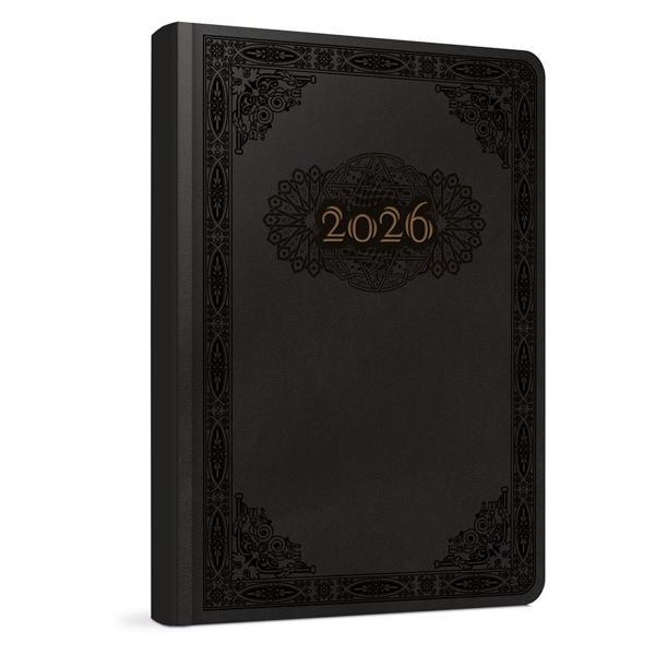 Gıpta Saphire İplik Dikişli Termo Deri Sert Kapak 17x24 2026 Günlük Krem Ajanda 109-SRK-3 - Image 1