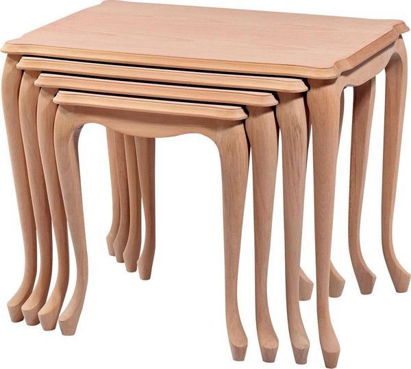 Zigon ILGZ 13335 Klasik oymasız Model Sehpa HAM Kayın Aslan ayak El Yapım - Image 1