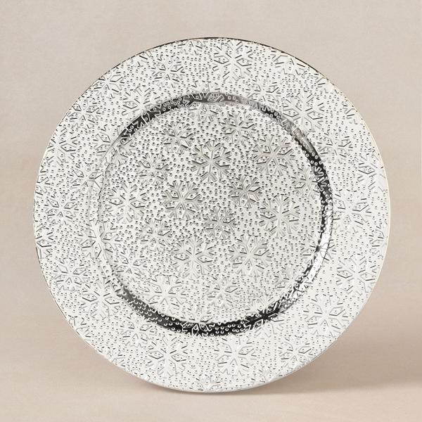 Karaca Home New Year Yılbaşı Snow Supla Silver 33 cm - Image 1