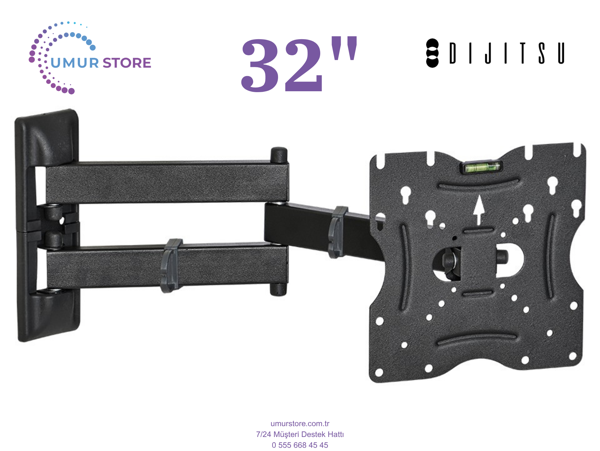Dijitsu 32Ds9000 32 inç / 22”- 49” Lcd Led Televizyon Monitör Hareketli Duvar Askı Aparatı - Image 1