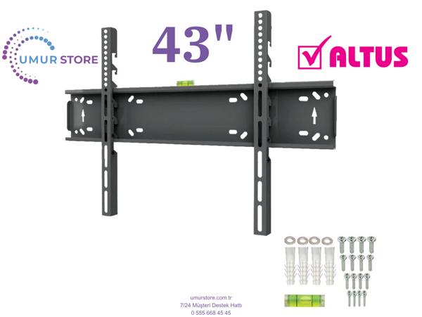 Altus 43” AL 43L 6925 4B / 43”- 65” inç Lcd Led Televizyon Sabit Duvar Askı Aparatı - Image 1