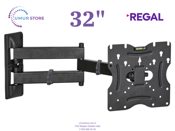 Regal 32R75F02 32 inç / 22”- 49” Lcd Led Televizyon Monitör Hareketli Duvar Askı Aparatı - Image 1