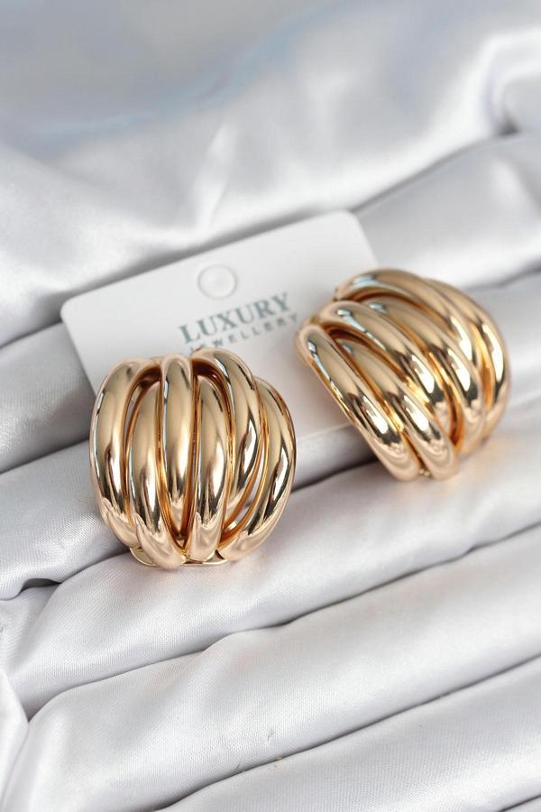 Pirinç Gold Renk Vintage Kadın Küpe - EBJ251010W38141 - Image 1