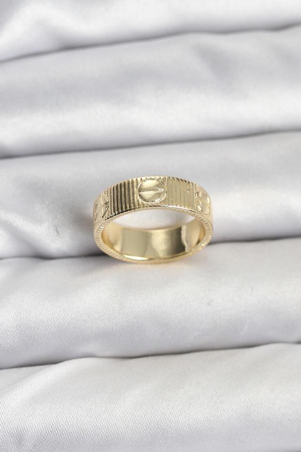 Gold Renk Model Kadın Yüzük - EBJ251115W38359 - Image 1