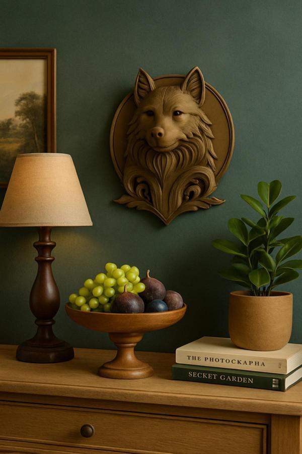 Pamuk'S Design Dekoratif Bozkurt Gold Hediyelik Ofis Ev Dekoru 20 Cm - Image 1