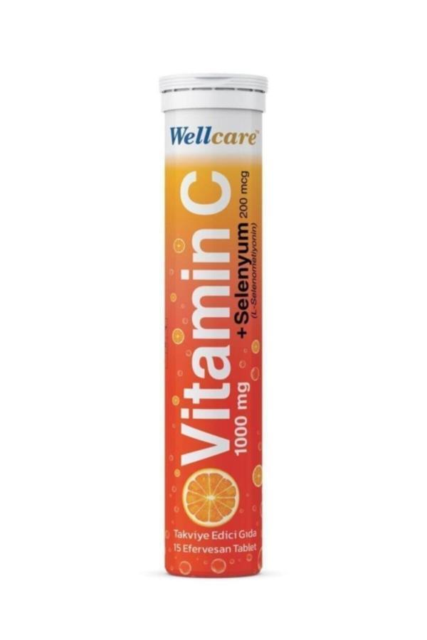 Wellcare Vitamin C 1000 mg + Selenyum 15 Efervesan Tablet - Image 1