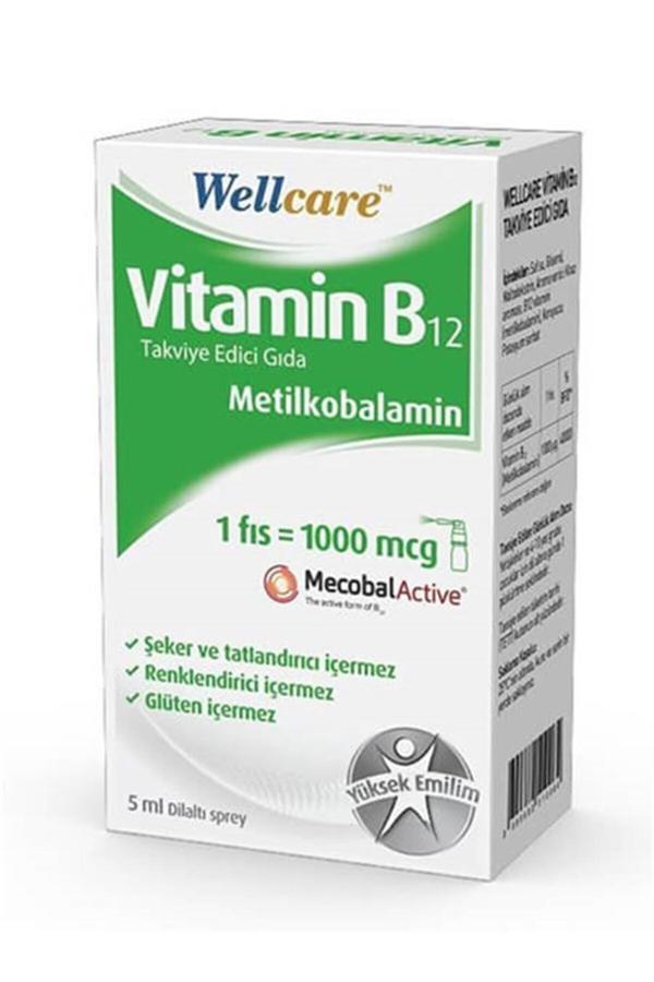 Wellcare Vitamin B12 1000 mcg Sprey 5 ml - Image 1