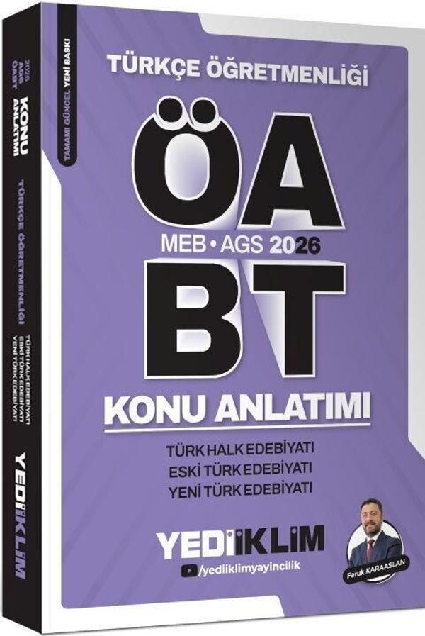 2026 MEB AGS ÖABT Türkçe Öğretmenliği Türk Halk Edebiyatı Eski ve Yeni Türk Edebiyatı Konu Anlatımlı Yediiklim - Yediiklim Yayınları - Image 1