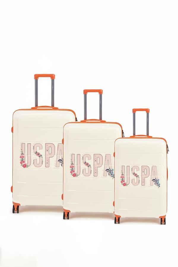 U.S. Polo Assn. Polipropilen Kırılmaz 3'lü Valiz Seti Beyaz 24060 - Image 1