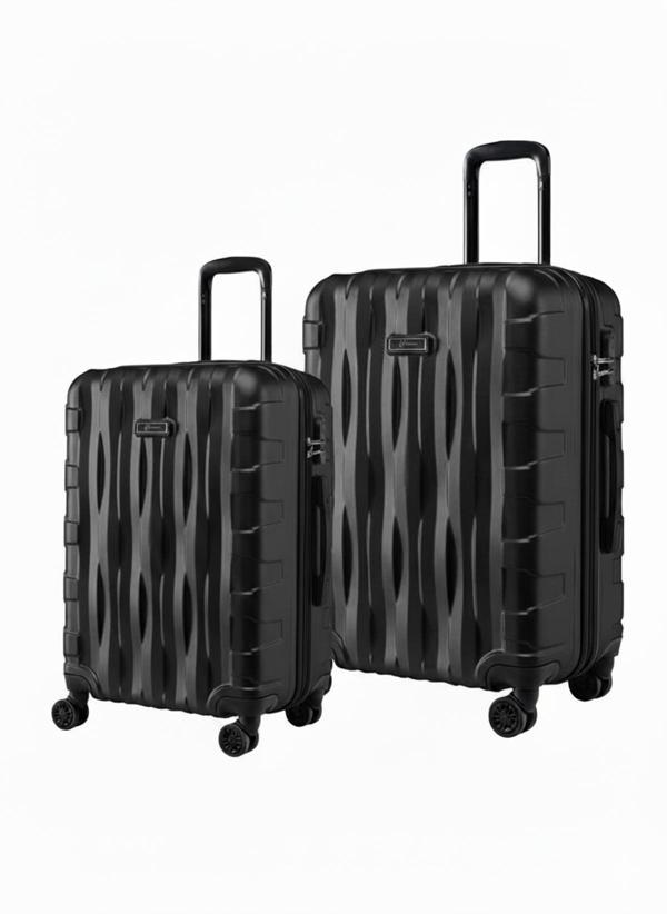 2'li Valiz Seti Büyük Boy - Orta Boy Siyah-Siyah 1167-S - Image 1