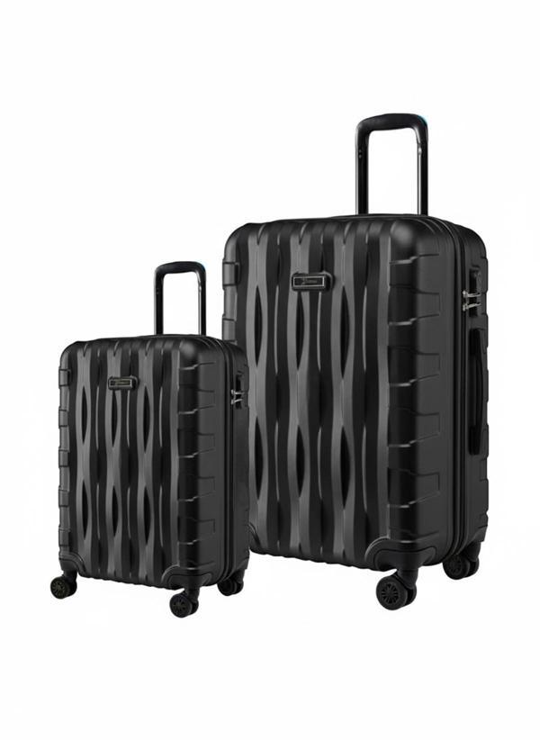 2'li Valiz Seti Büyük Boy - Kabin Boy Siyah-Siyah 1167-S - Image 1