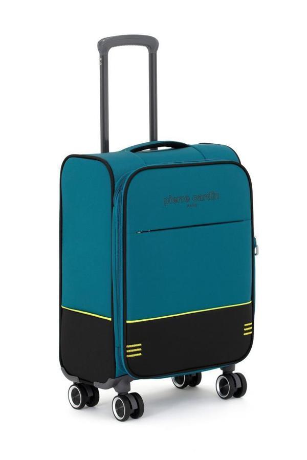 Pierre Cardin Ultra Light Hafif Lüx Kumaş Kabin Boy Valiz Petrol 04PC8200 - Image 1