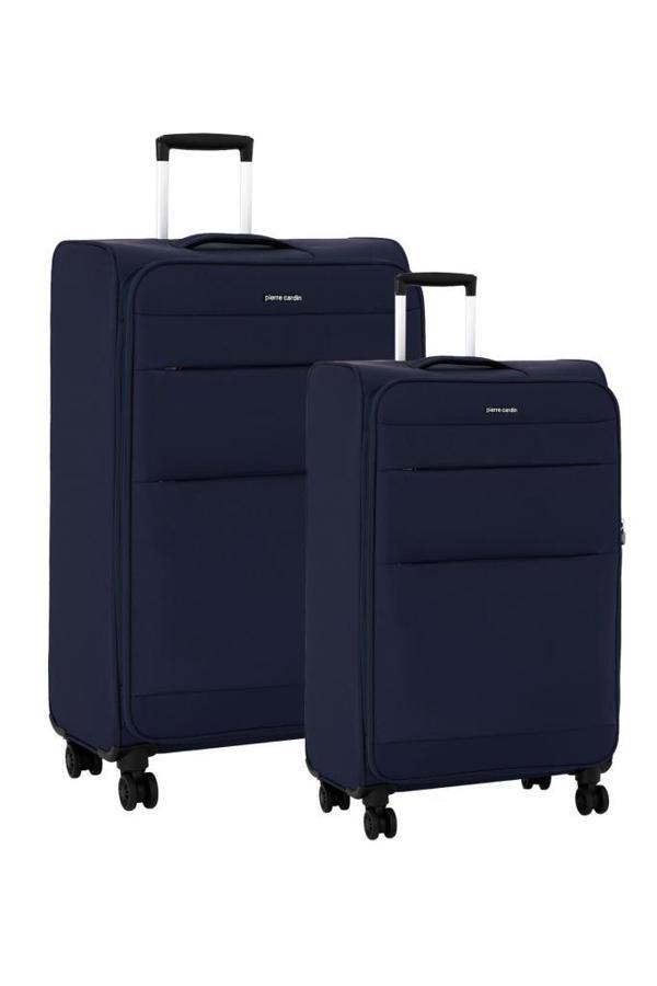 Pierre Cardin 2'li Valiz Seti Büyük Ve Orta Boy Lüx Kumaş Valiz Lacivert 04pc4200 - Image 1