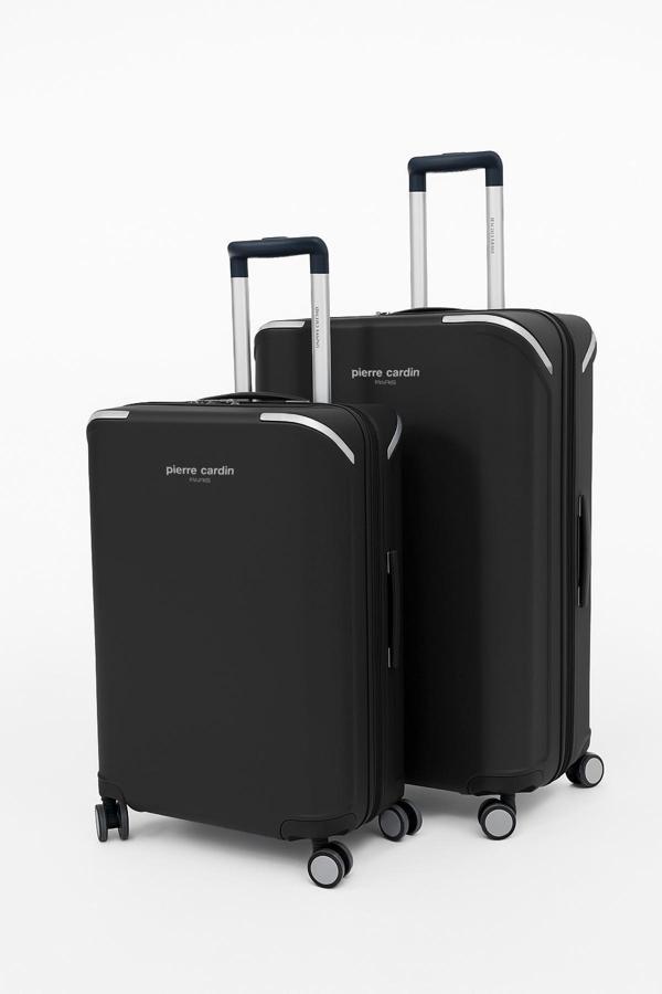 Pierre Cardin Büyük Ve Orta Boy 2'li Set %100 Polipropilen Valiz Siyah 04PC7090 - Image 1