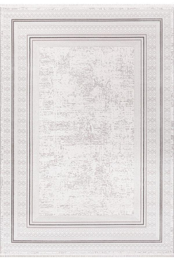 Pastel Halı Zena 404A Krem Gri Serisi Akrilik Salon Oturma Yatak Odası Halısı - Image 1