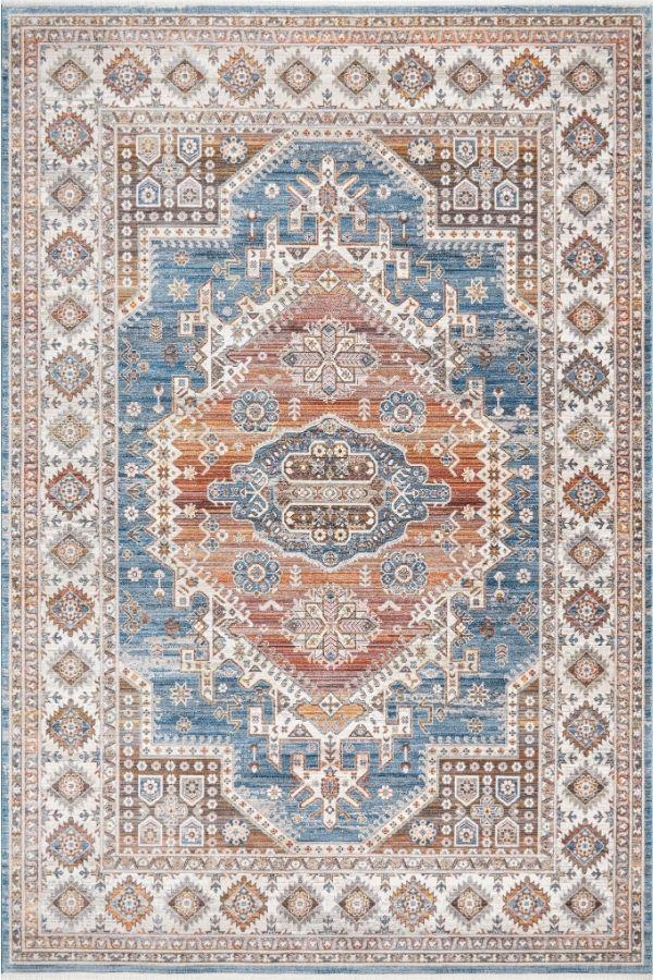 Pastel Halı Discovery 1439A Lacivert Kırmızı Salon Oturma Yatak Odası Halısı - Image 1