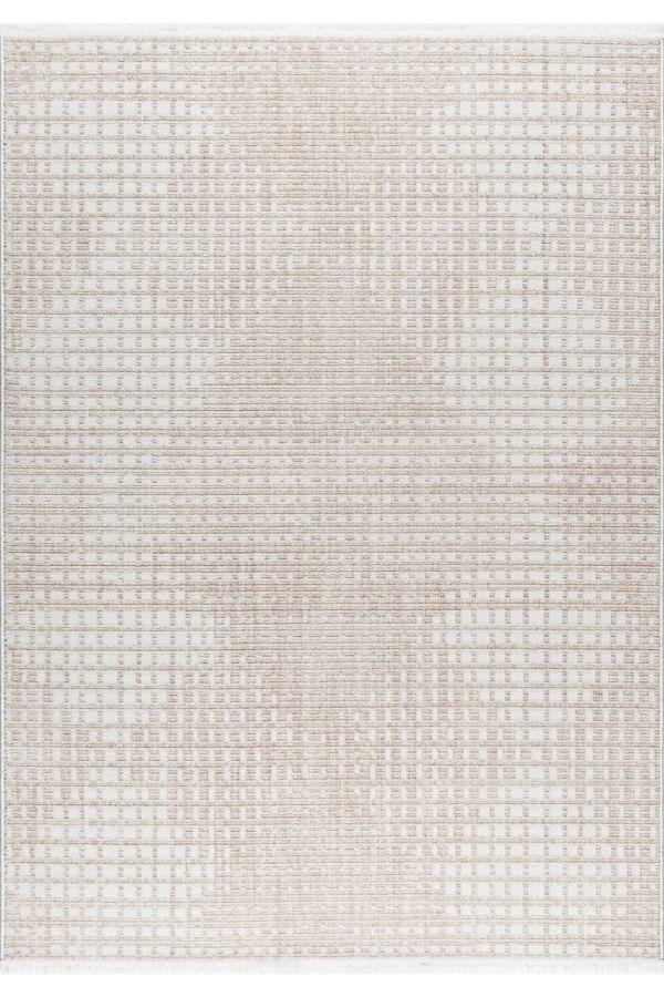 Pastel Halı Rio C2599A Bej Beyaz Serisi Salon Oturma Yatak Odası Halısı - Image 1