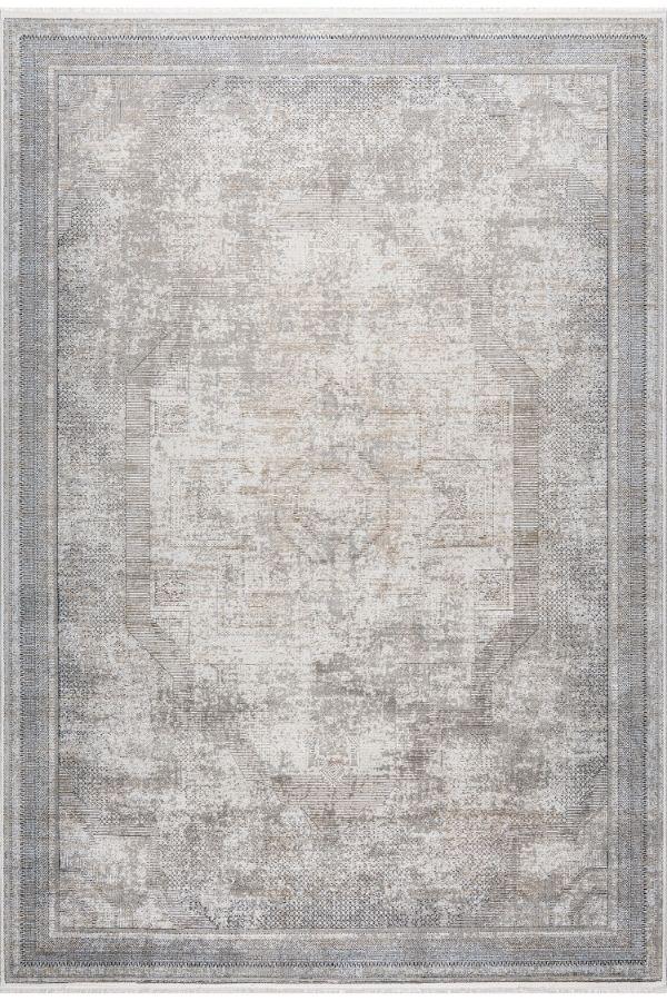 Pastel Halı Kratos 75966-30 Gri Akrilik Salon Oturma Yatak Odası Halısı - Image 1