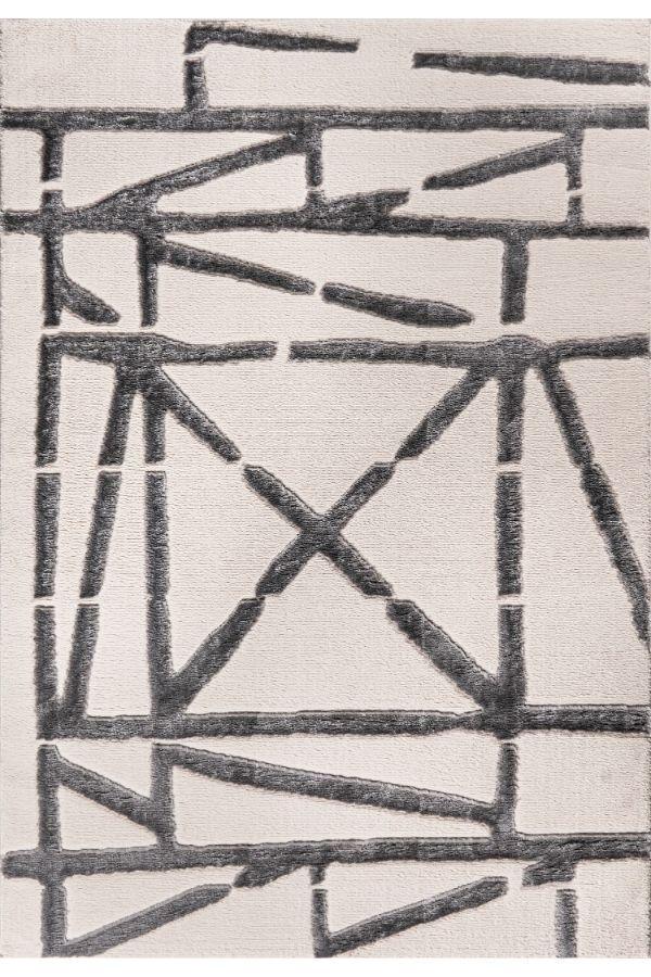 Pastel Halı Cozy C3961A Krem Gri Serisi Salon Oturma Yatak Odası Halısı - Image 1