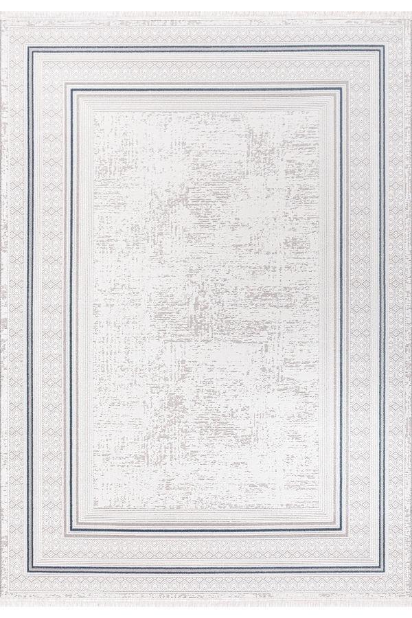 Pastel Halı Zena 404A Krem Lacivert Serisi Akrilik Salon Oturma Yatak Odası Halısı - Image 1