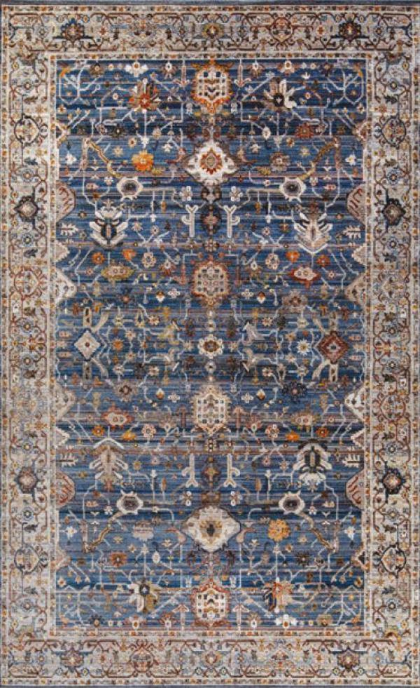 Gabardin Halı 7/24 Serisi 0727 Lacivert Salon Oturma Yatak Odası Halısı - Image 1