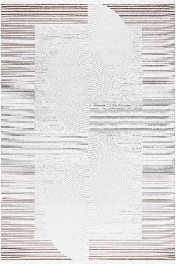 Pastel Halı Almira D145A Krem Kahve Akrilik Salon Oturma Yatak Odası Halısı - Image 1