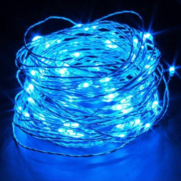 Kuzey 10 Metre Su Geçirmez Parlak Canlı Mavi Işık Micro Dökme Led Ultra Mavi Pilli Led Işık Sabit Yanar - Image 1