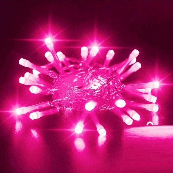 Kuzey 13 Metre Pembe Ultra Canlı Net Işık Pembe Led Işık Sabit Yanar Fişli 220 Volt Yılbaşı Ağacı Işığı - Image 1