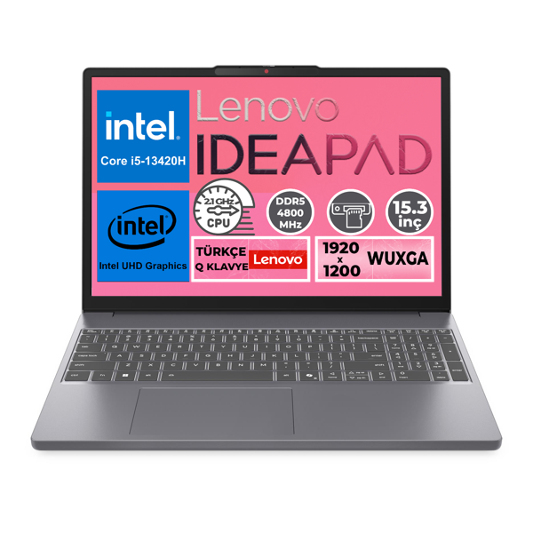 Lenovo IdeaPad Slim 3 15IRH10 i5-13420H 24GB 1TB SSD 15.3" WUXGA W11P Notebook 83K1004ETR 014 - Image 1