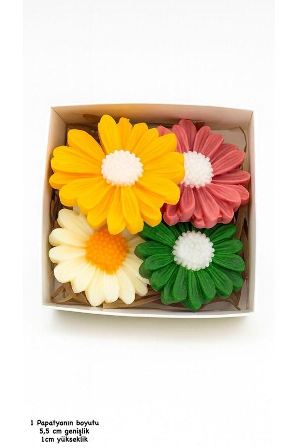 Calma Flame Hediyelik Papatyalar El Yapımı Soya Mum – Romantik Hediye Sevgililer Günü Ev Dekor, Özel Gün Hediye - Image 1