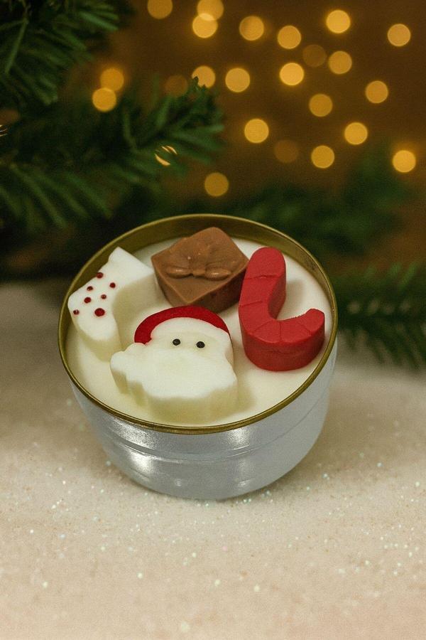 Calma Flame Yılbaşı Temalı El Yapımı Soya Mum – Yılbaşı Hediye Yılbaşı Hediyesi Ev Dekor, Özel Gün Hediye - Image 1