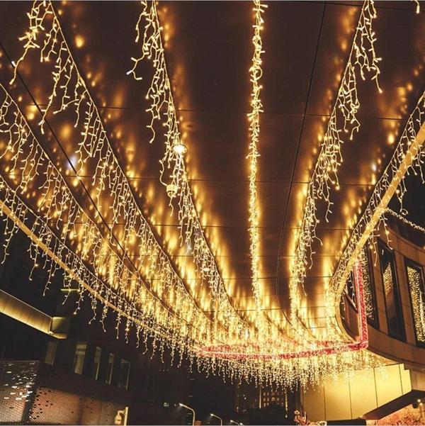 Kuzey 4 Metre 18 Dallı Saçak Perde Led Işık 18 Dallı Saçak Led Işık Gün Işığı Salkım Led Işık Eklemeli - Image 1