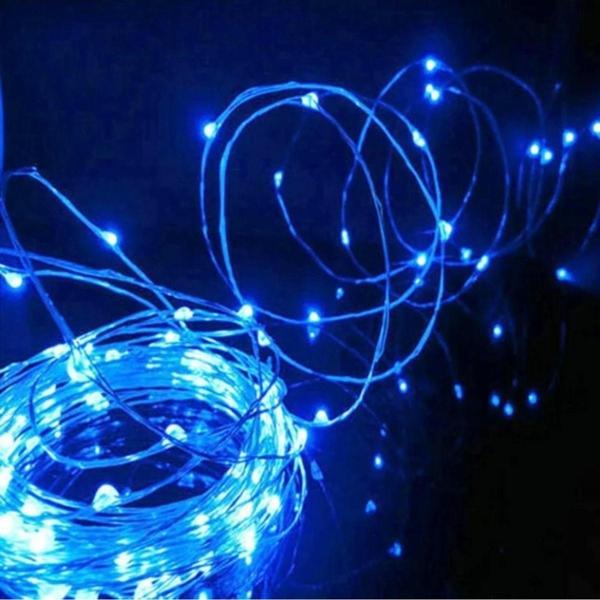Kuzey 4 Metre Mavi Pilli Led Işık Sabit Yanar Micro Dökme Led Su Geçirmez Ultra Parlak Canlı Mavi Işık - Image 1