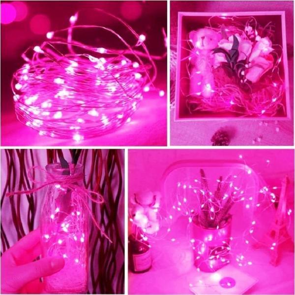 Kuzey 4 Metre Pembe Pilli Led Işık Canlı Pembe Işık Ip65 Su Geçirmez Sevgililer Gününe Özel Pembe Led Işık - Image 1